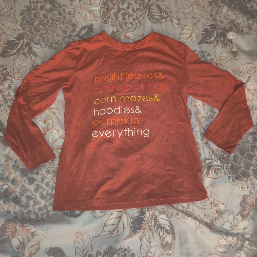 Cat & Jack fall long-sleeve tee sz 6/7